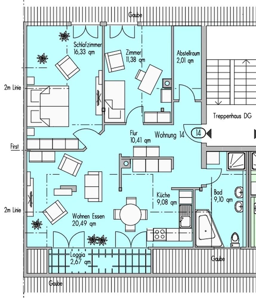 3 Zimmer Wohnung mit 81 m² in Karlsruhe – Bild 10