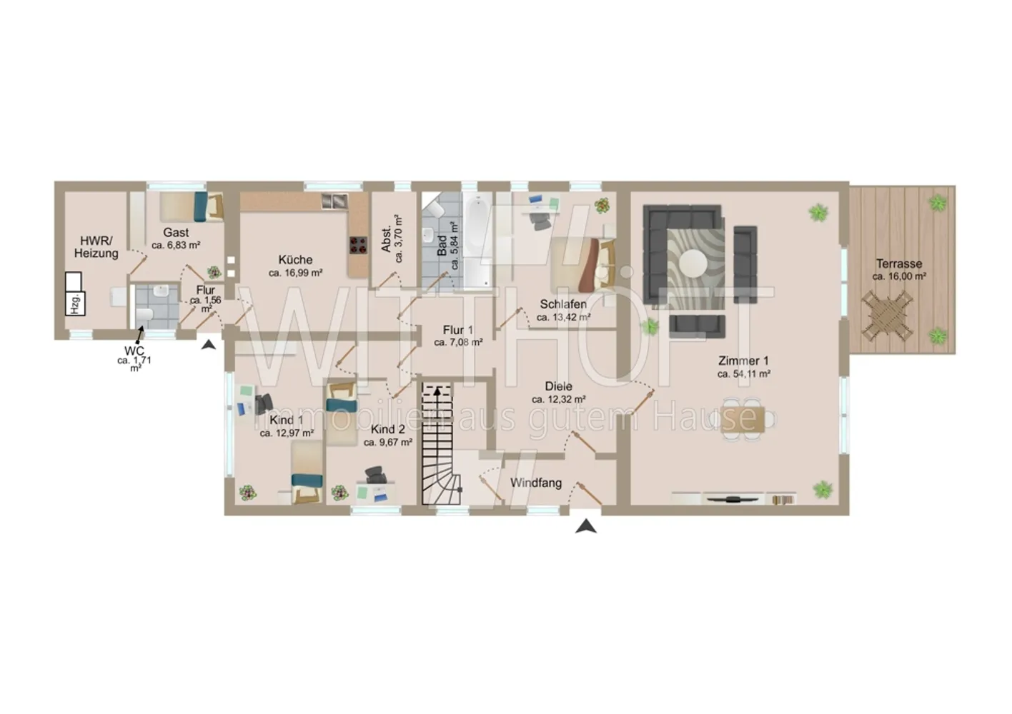 5 Zimmer Wohnung mit 150 m² in Hamburg – Bild 3