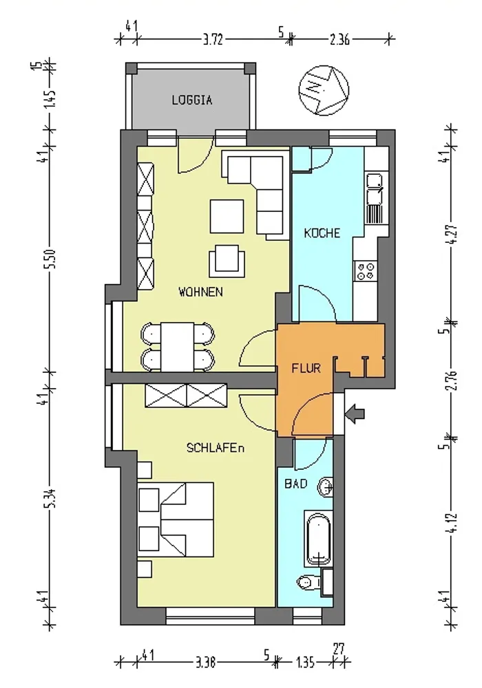 2 Zimmer Wohnung mit 61 m² in Berlin – Bild 2