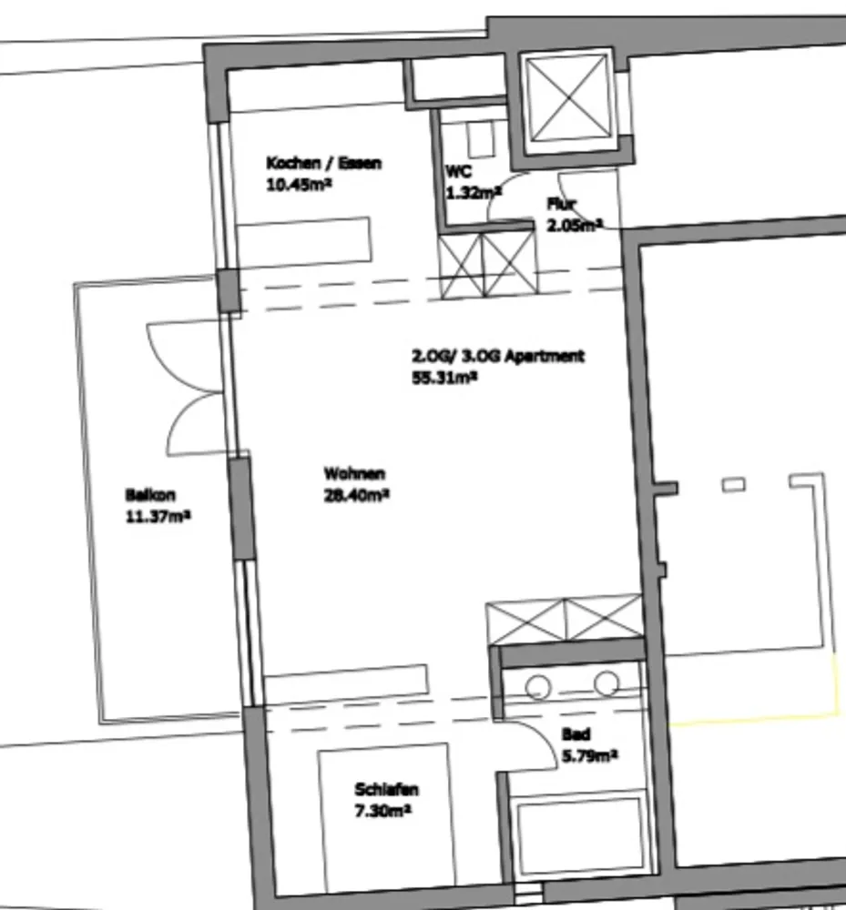 1 Zimmer Wohnung mit 55 m² in Stuttgart – Bild 7