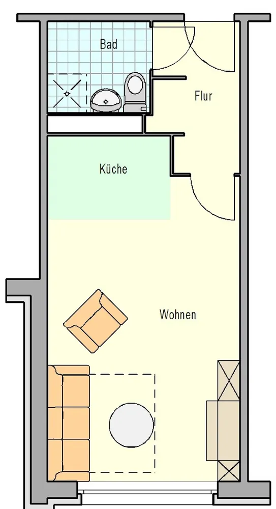 1 Zimmer Wohnung mit 28 m² in Rostock – Bild 11