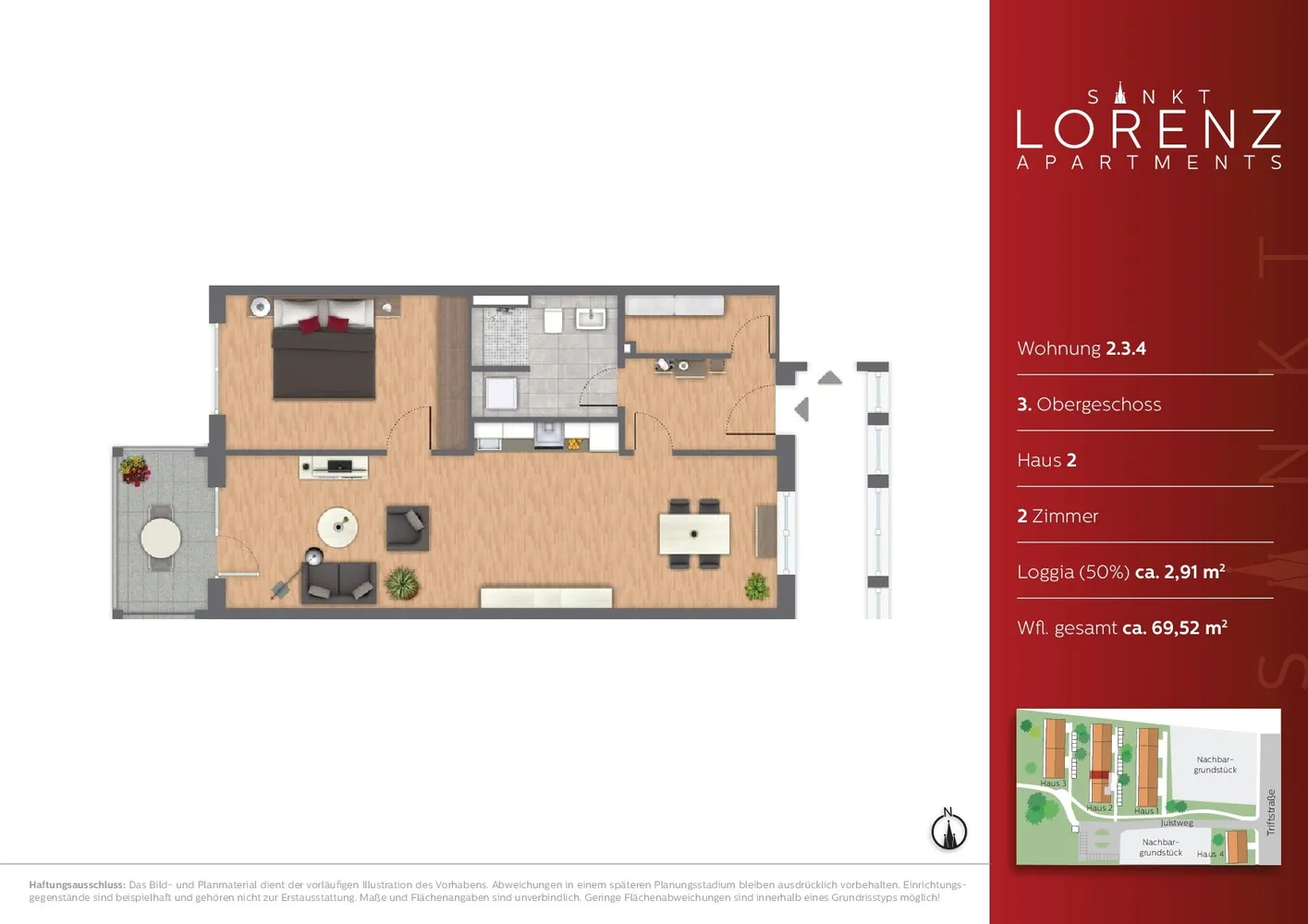 2 Zimmer Wohnung mit 70 m² in Lübeck – Bild 5