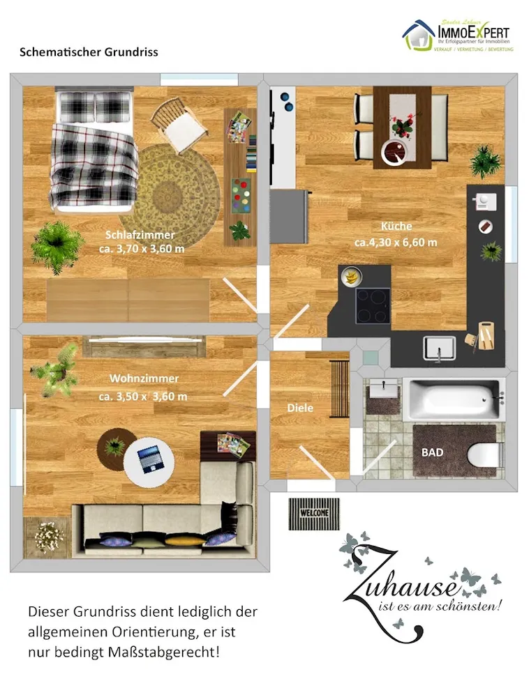 2 Zimmer Wohnung mit 41 m² in Essen – Bild 1