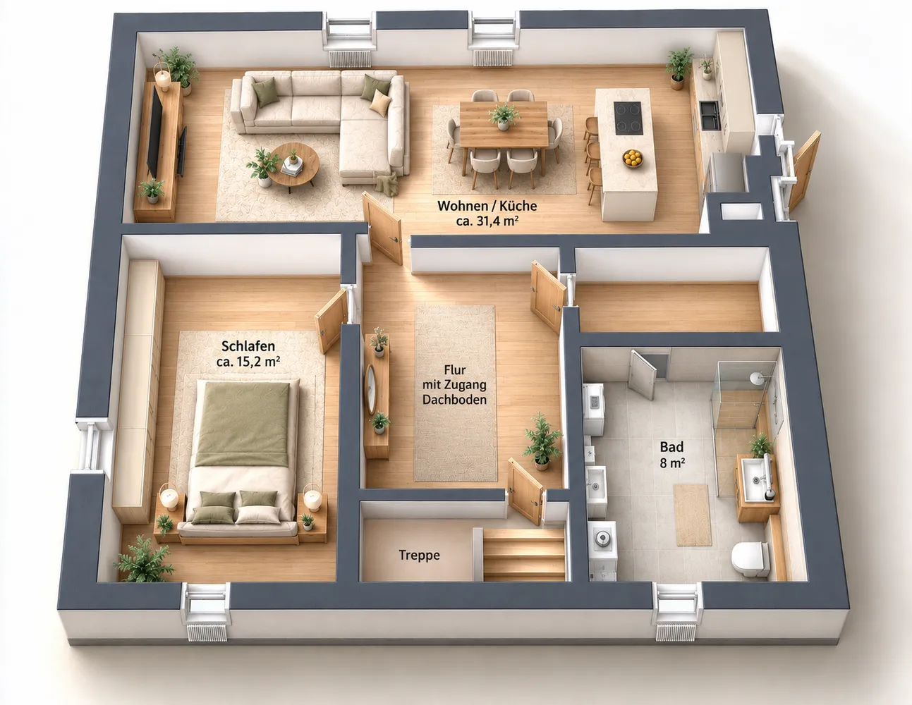2 Zimmer Wohnung mit 67 m² in Sangerhausen – Bild 7