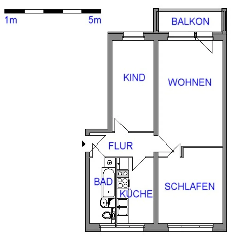 3 Zimmer Wohnung mit 59 m² in Chemnitz – Bild 2