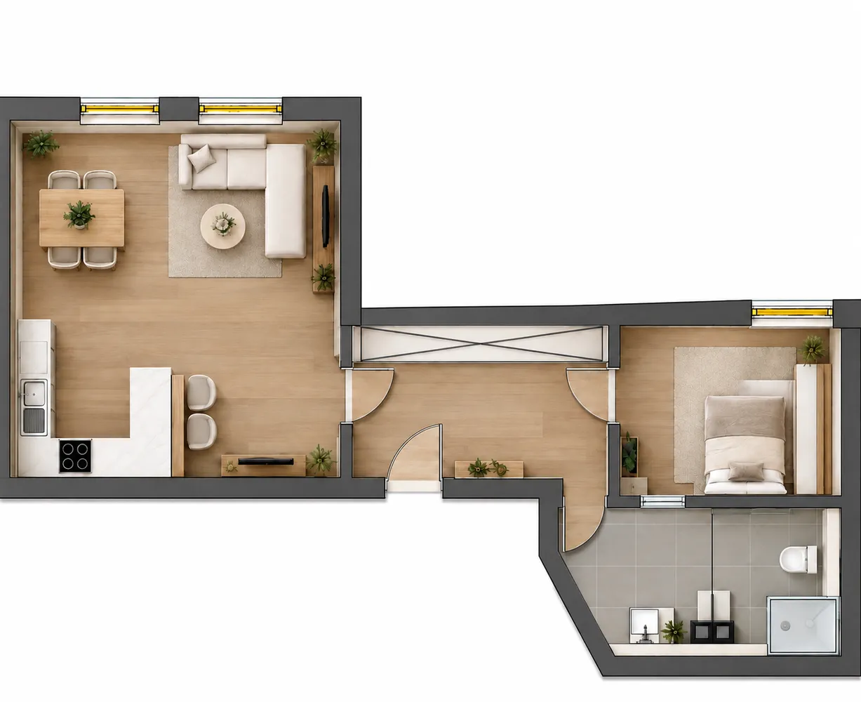 2 Zimmer Wohnung mit 51 m² in Salzgitter – Bild 2