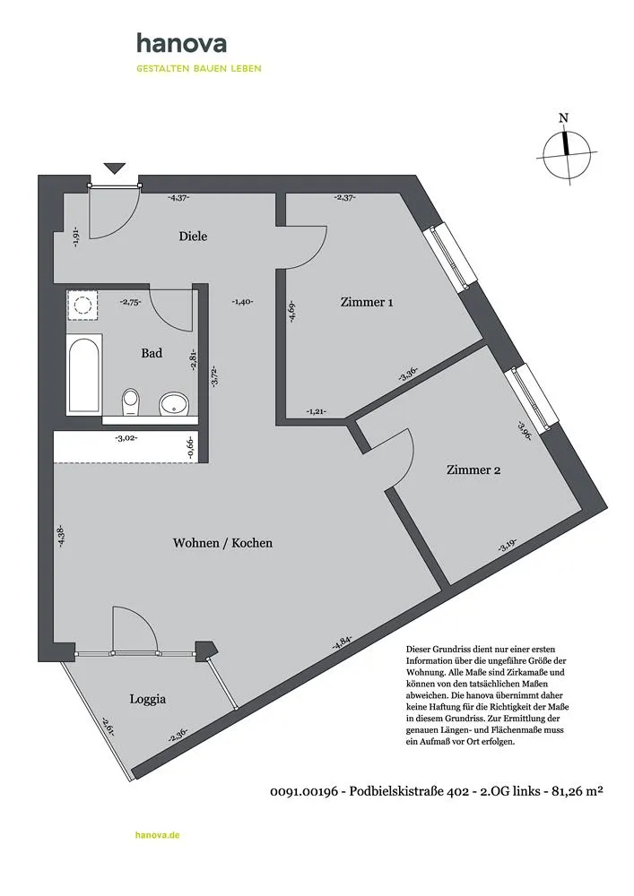 3 Zimmer Wohnung mit 81 m² in Hannover – Bild 3