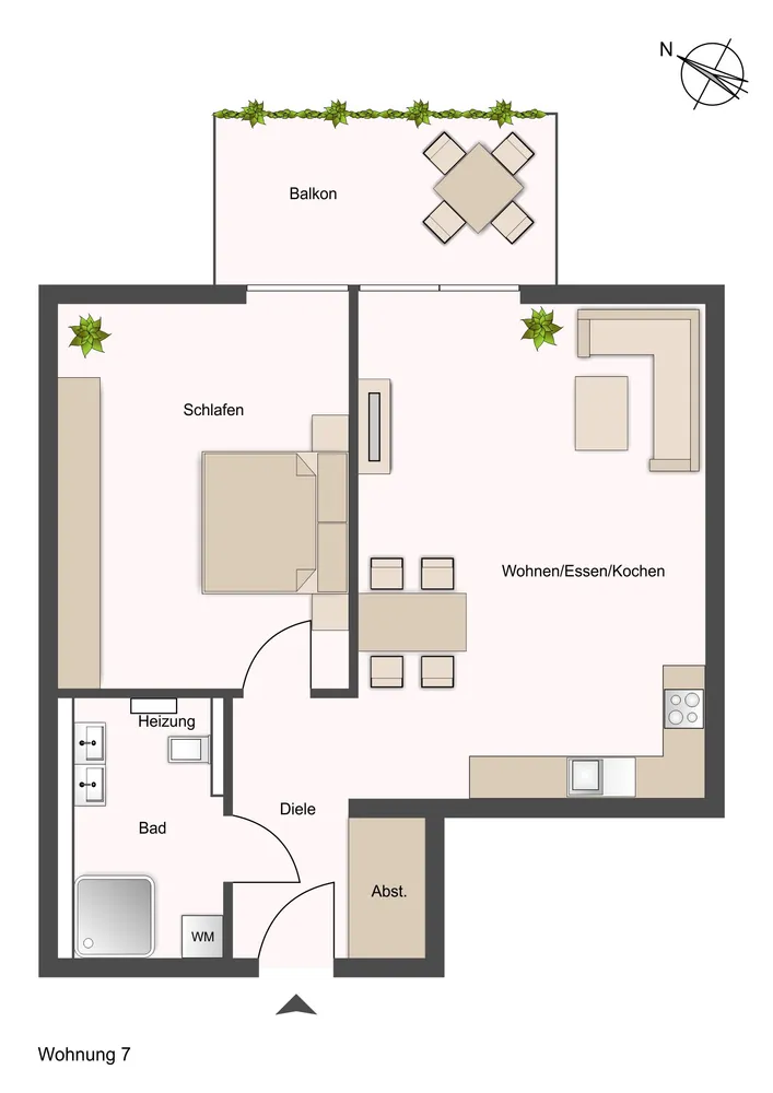 2 room apartment with 62 m² in Dortmund – Photo 2