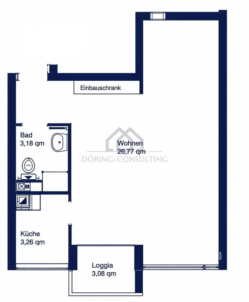 1 Zimmer Wohnung mit 36 m² in Frankfurt am Main – Bild 9