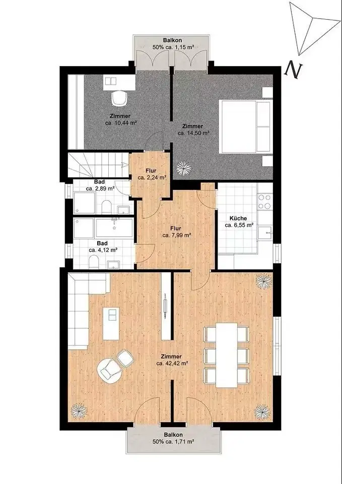 WG-Zimmer mit 50 m² in Norderstedt – Bild 10