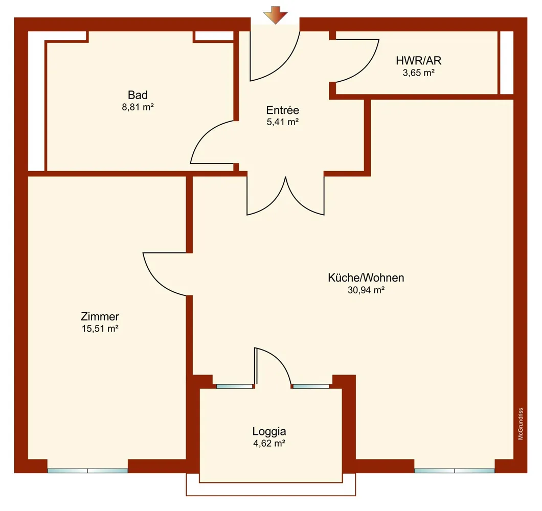 2 Zimmer Wohnung mit 66 m² in Berlin – Bild 2