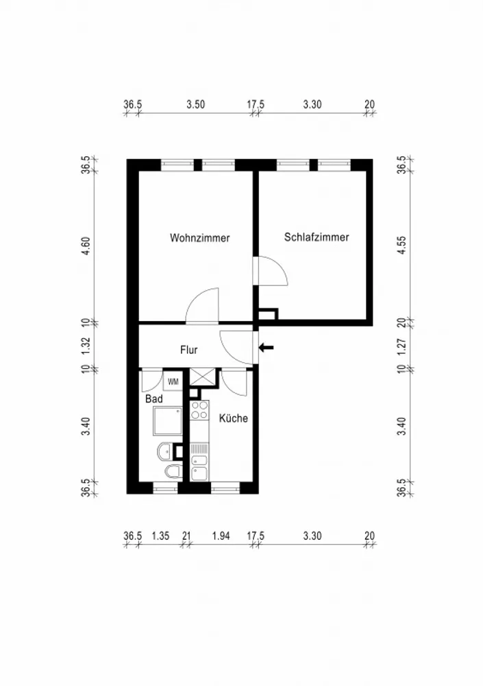 2 Zimmer Wohnung mit 46 m² in Magdeburg – Bild 3