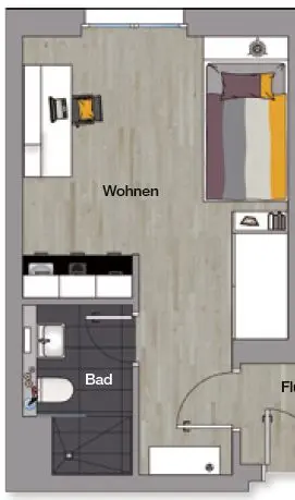 2 Zimmer Wohnung mit 22 m² in Kassel – Bild 10