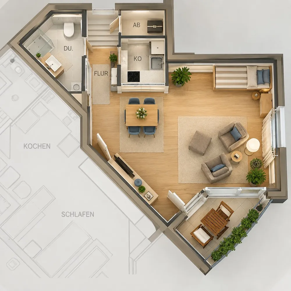 1 Zimmer Wohnung mit 39 m² in Nürnberg – Bild 12