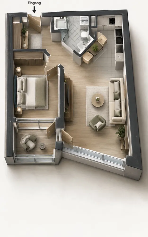 2 Zimmer Wohnung mit 45 m² in Berlin – Bild 1