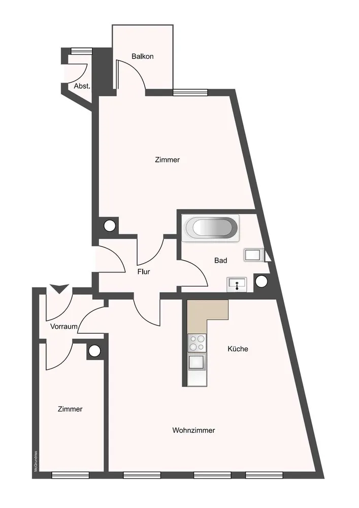 3 Zimmer Wohnung mit 71 m² in Leipzig – Bild 1