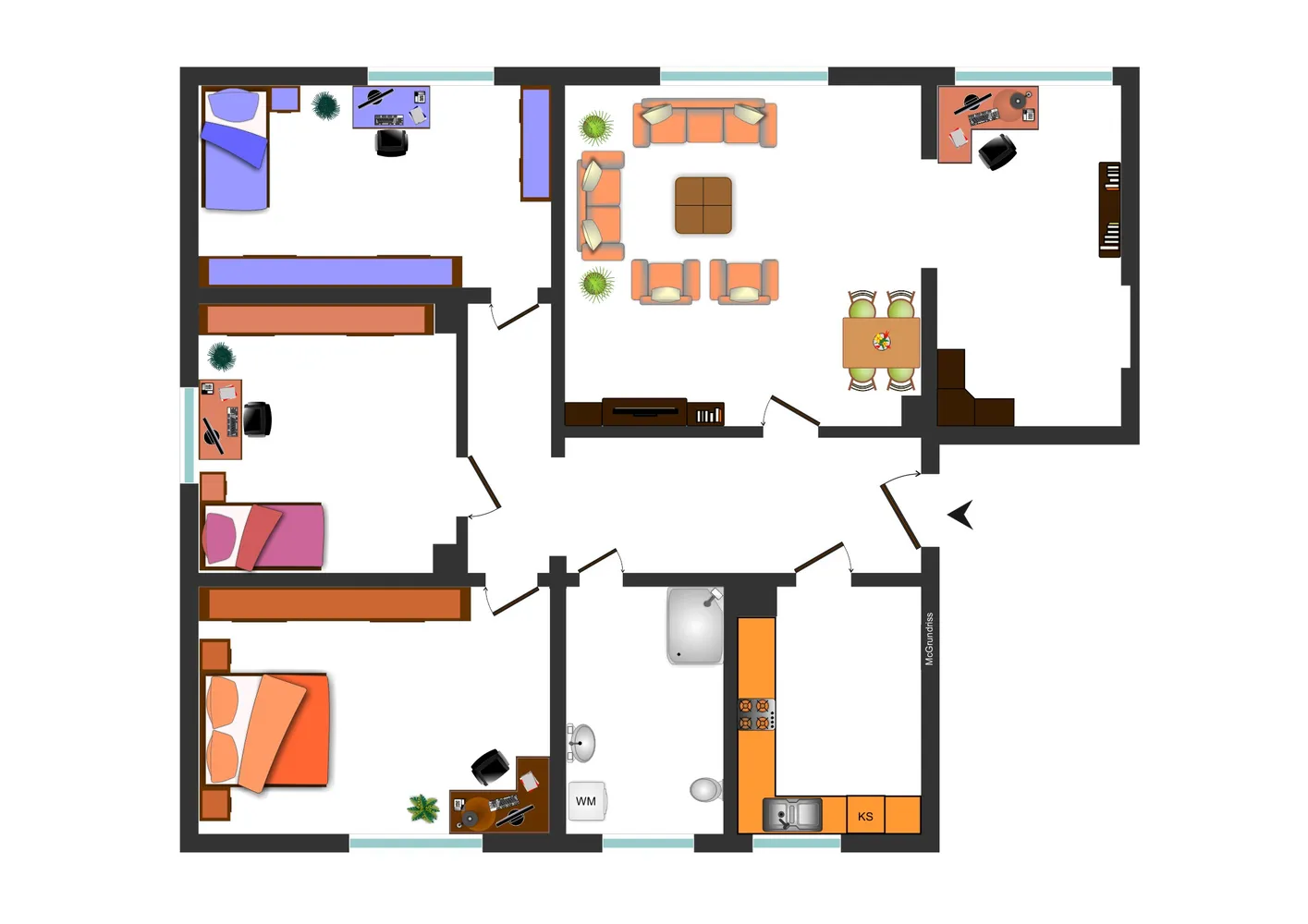 5 Zimmer Wohnung mit 98 m² in Borna – Bild 8