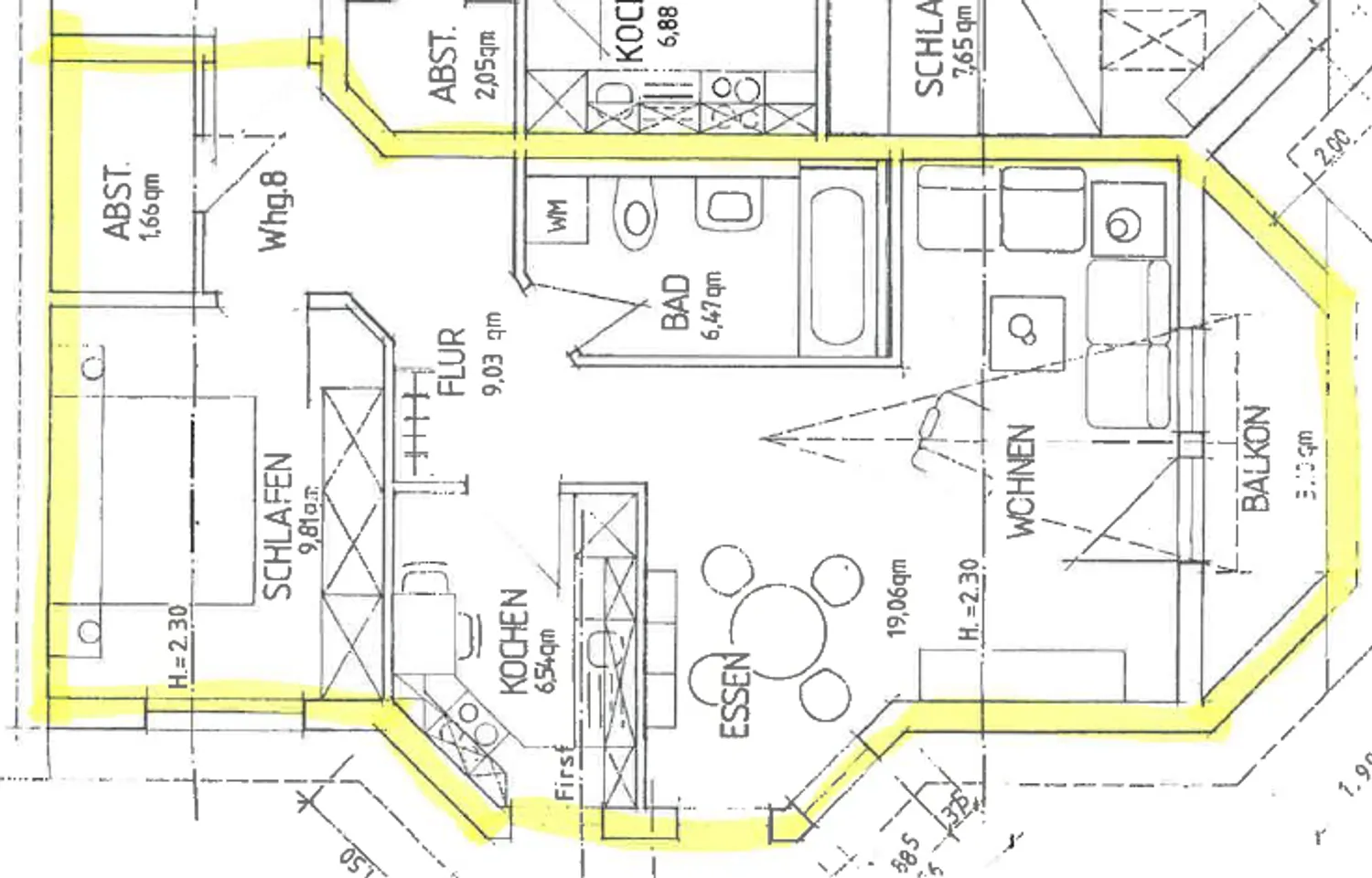 2 Zimmer Wohnung mit 58 m² in Limburg an der Lahn – Bild 1
