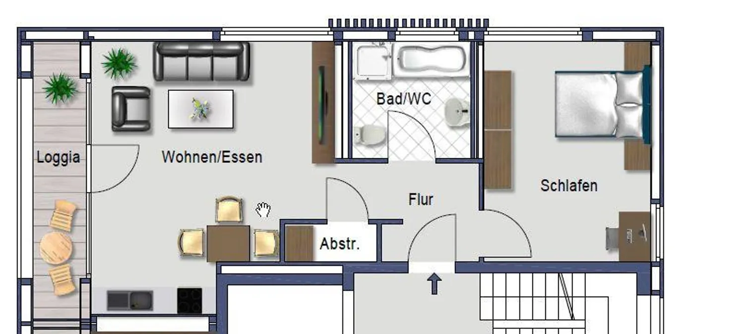 2 room apartment with 58 m² in Frankfurt am Main – Photo 8