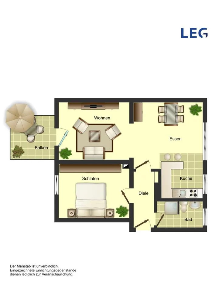 2 Zimmer Wohnung mit 57 m² in Duisburg – Bild 1