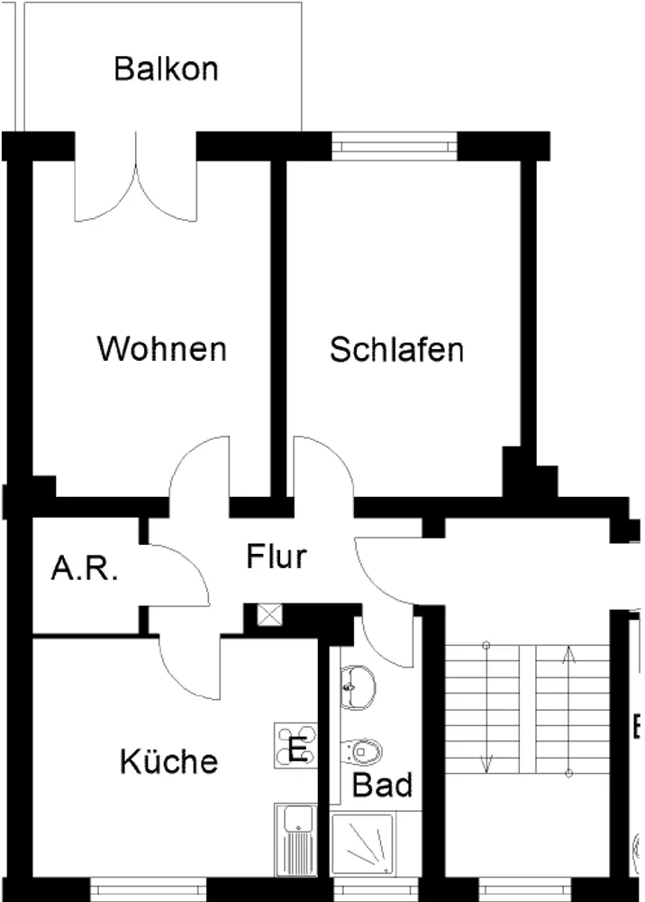 3 Zimmer Wohnung mit 55 m² in Herne – Bild 2