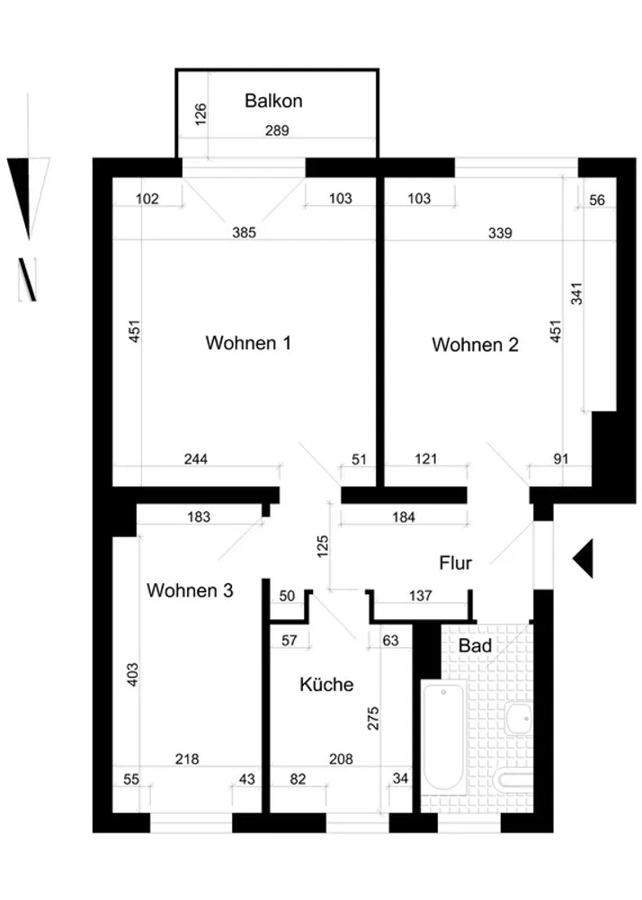 3 room apartment with 59 m² in Magdeburg – Photo 2