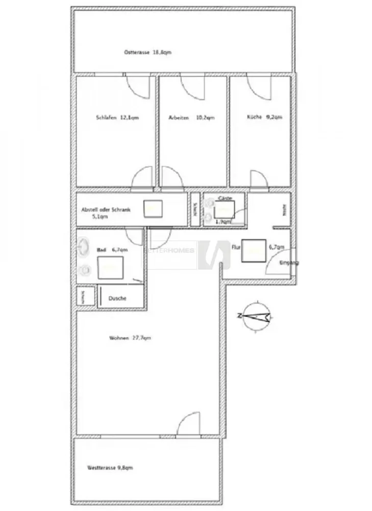 3 Zimmer Wohnung mit 94 m² in München – Bild 6
