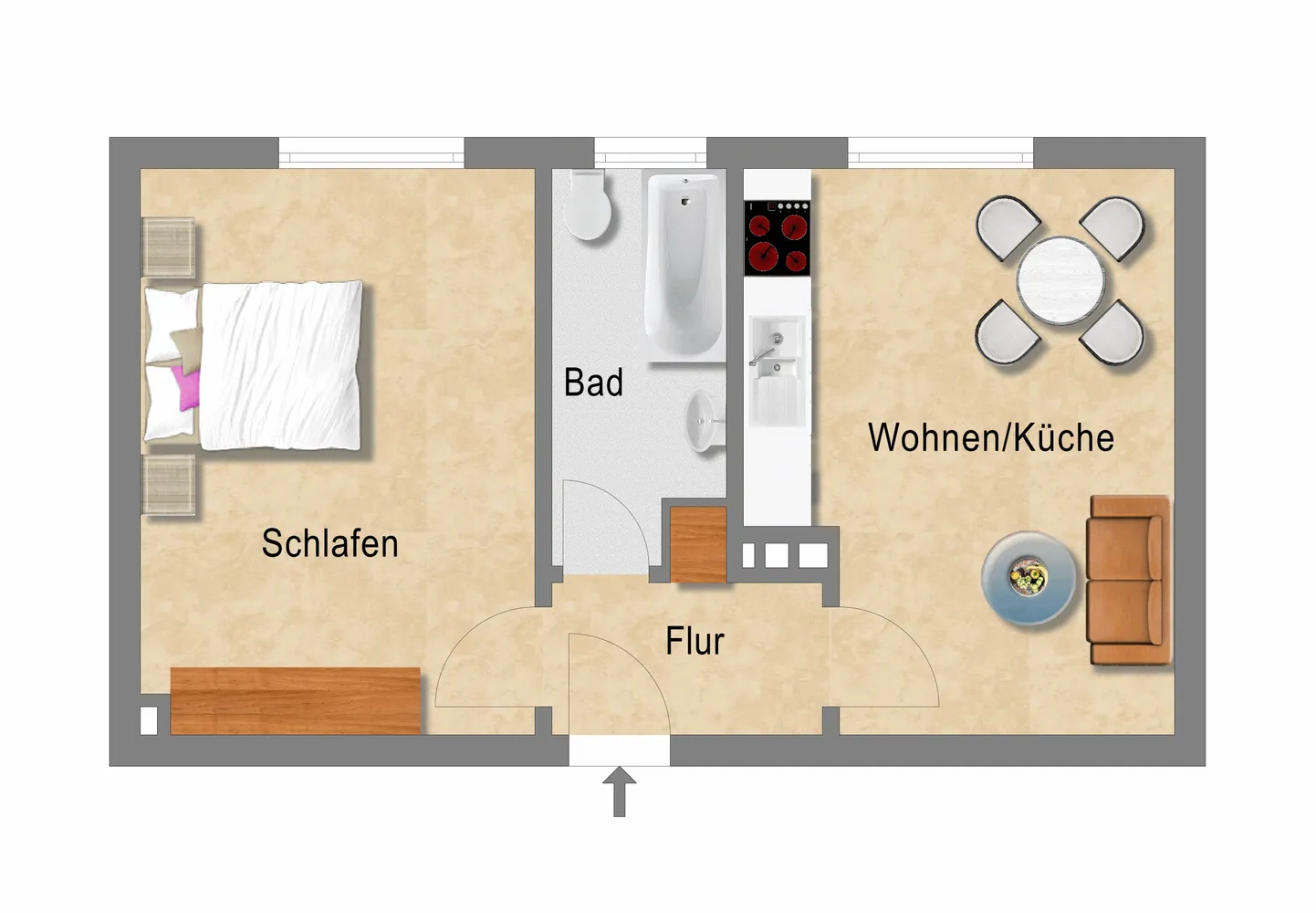 3 Zimmer Wohnung mit 65 m² in Essen – Bild 1