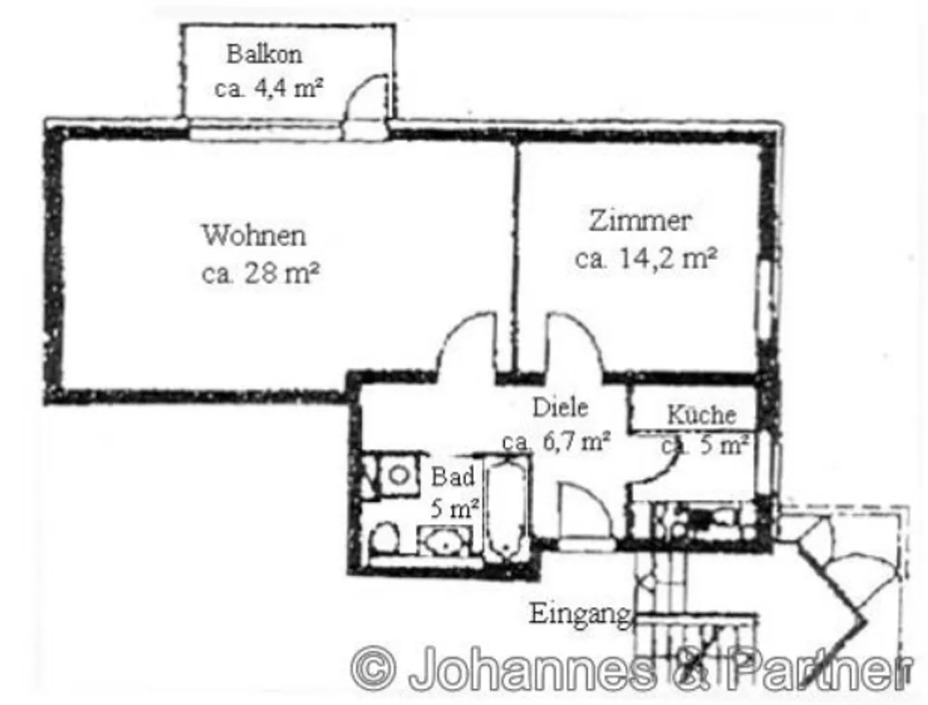 2 Zimmer Wohnung mit 61 m² in Dresden – Bild 2
