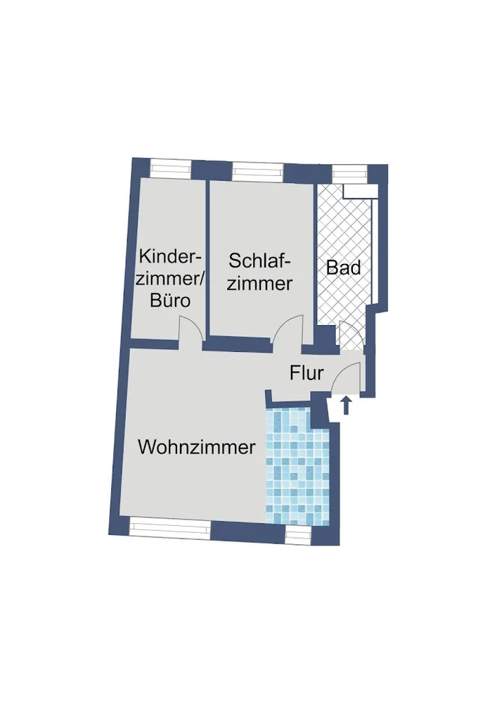 3 room apartment with 44 m² in Frankfurt am Main – Photo 2