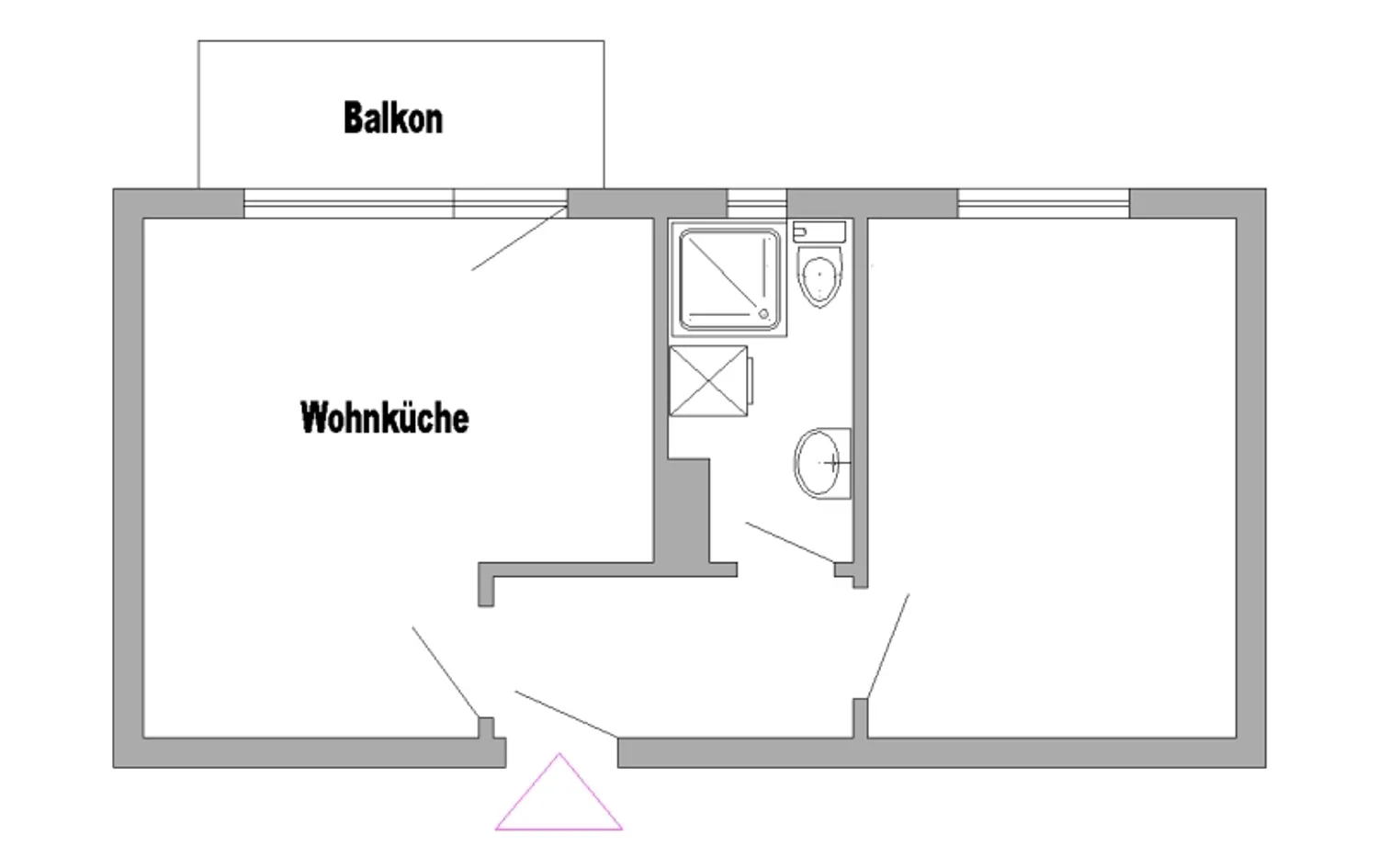 1 Zimmer Wohnung mit 36 m² in Osnabrück – Bild 2