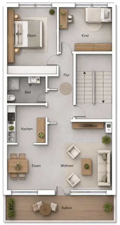 3 Zimmer Wohnung mit 78 m² in Georgsmarienhütte – Bild 4