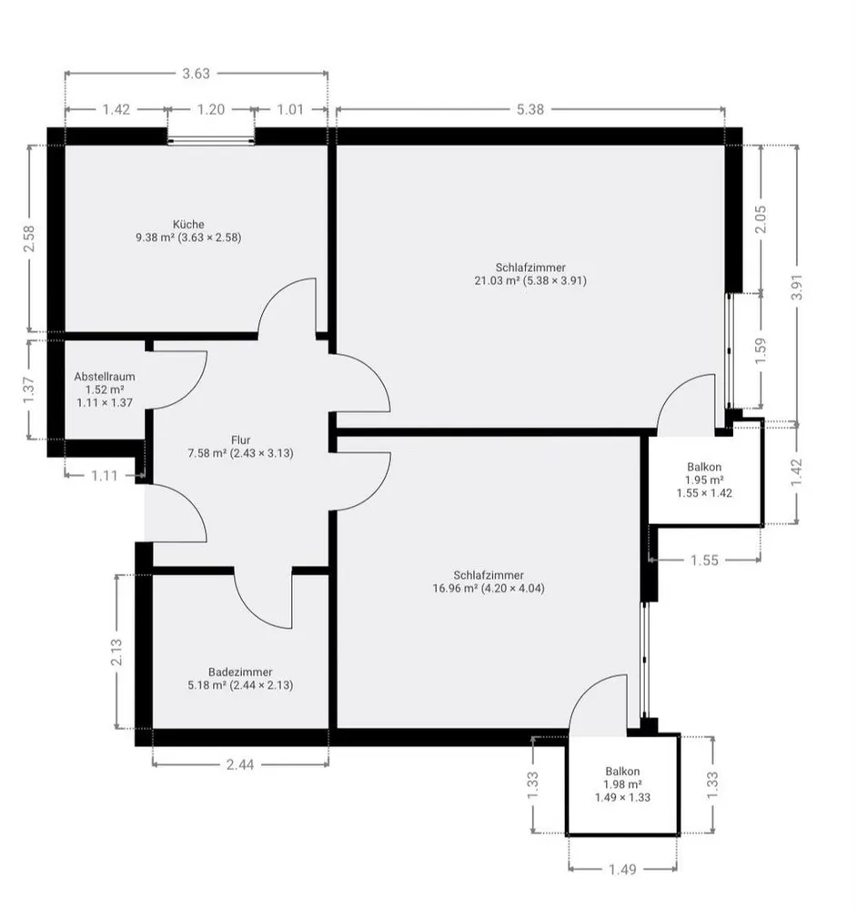 2 room apartment with 63 m² in Regensburg – Photo 8
