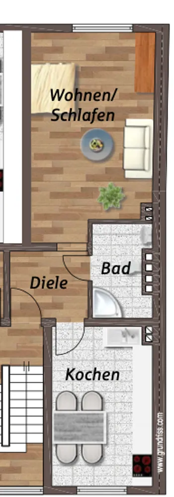 1 Zimmer Wohnung mit 41 m² in Mülheim an der Ruhr – Bild 2