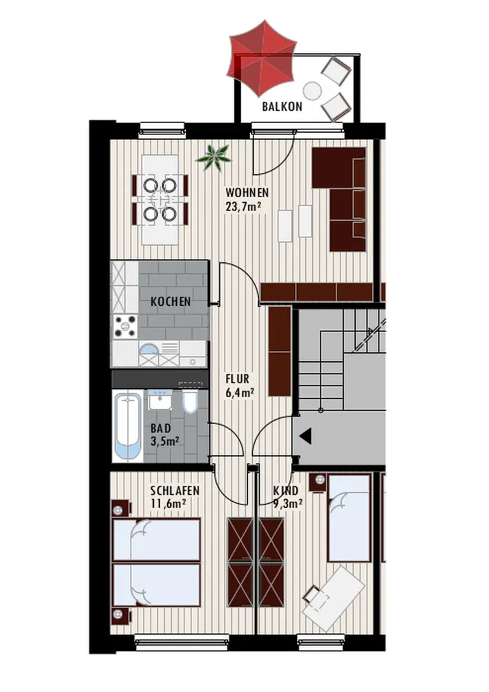 3 Zimmer Wohnung mit 57 m² in Halle (Saale) – Bild 11
