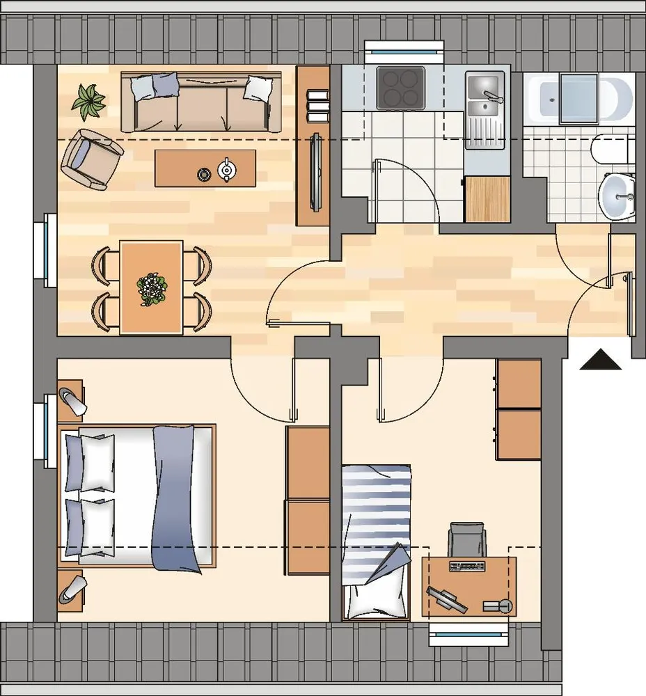 3 Zimmer Wohnung mit 40 m² in Dortmund – Bild 2