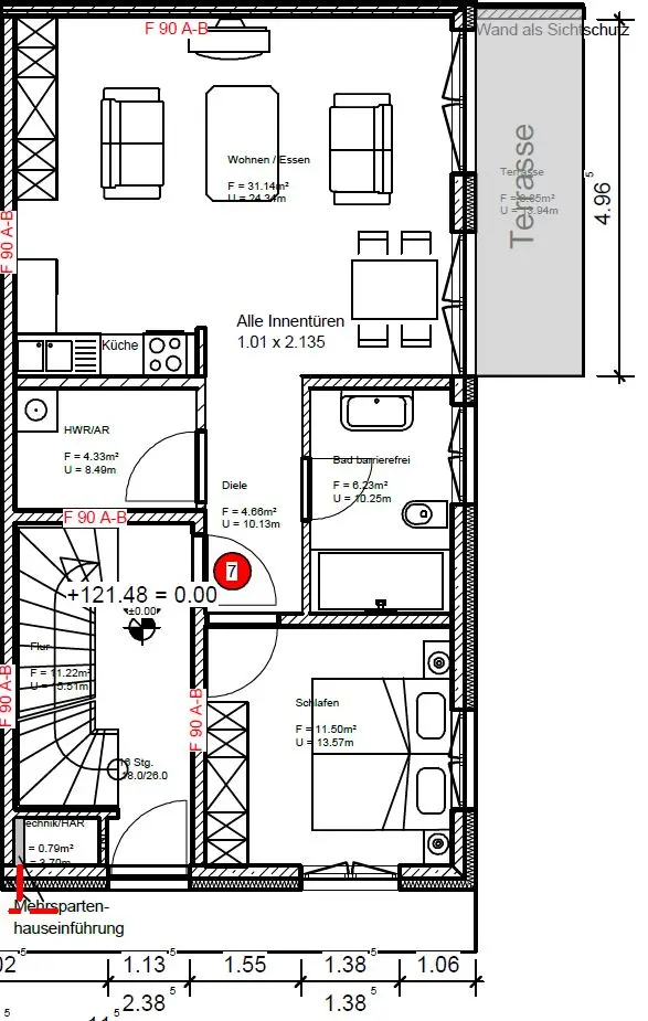 WG-Zimmer mit 100 m² in Aachen – Bild 9