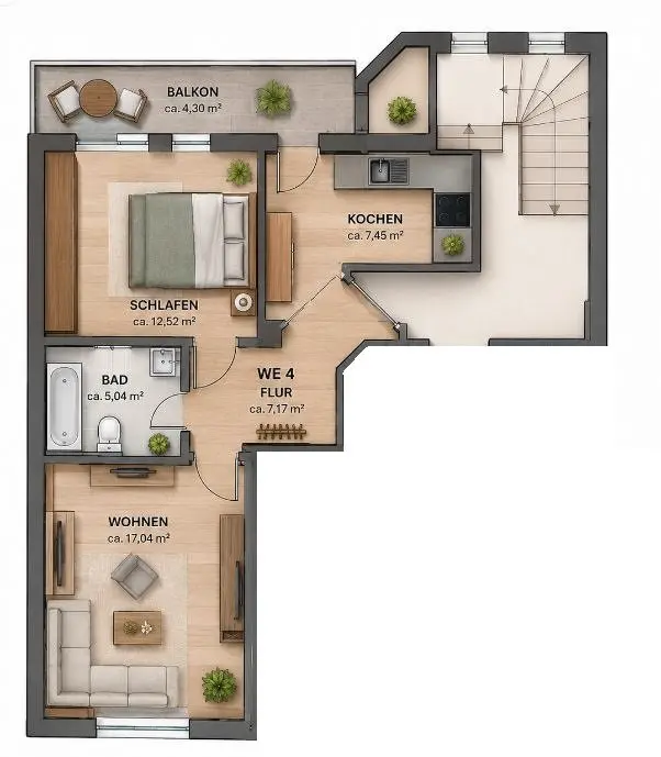 2 Zimmer Wohnung mit 55 m² in Zwickau – Bild 4