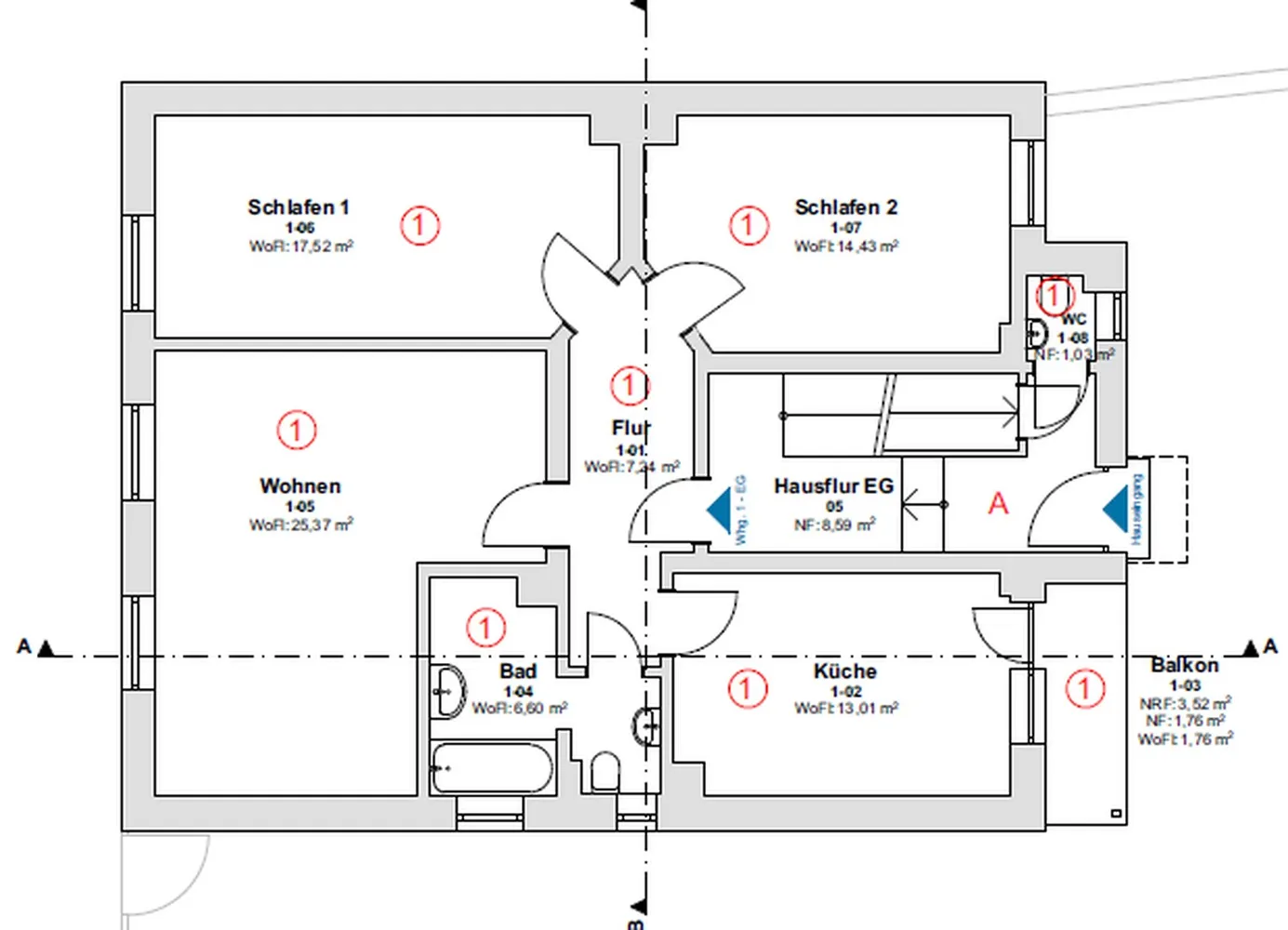 3 Zimmer Wohnung mit 86 m² in Mannheim – Bild 2