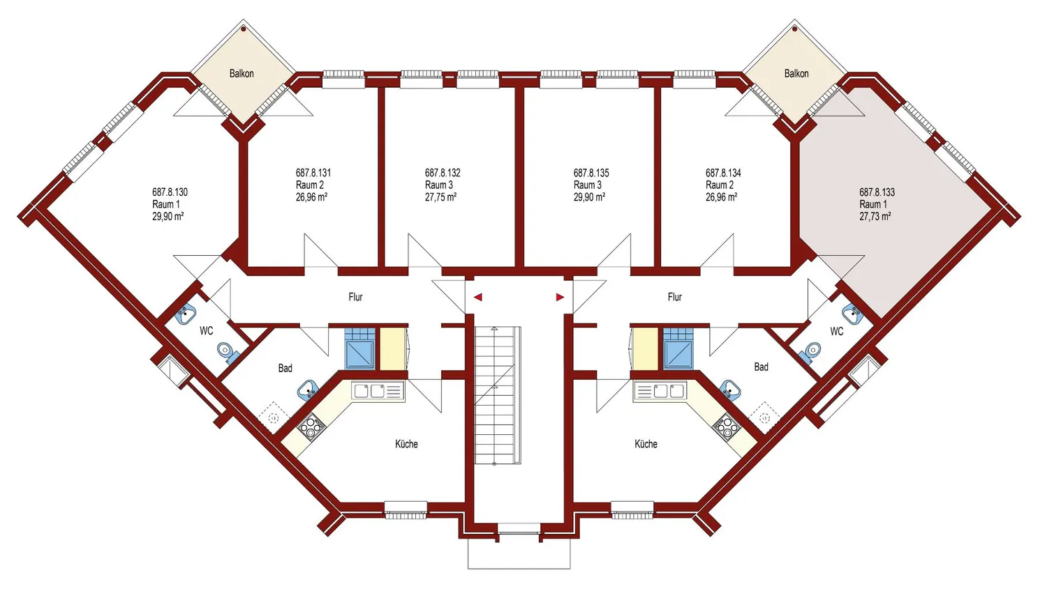1 room apartment with 28 m² in Oldenburg – Photo 2