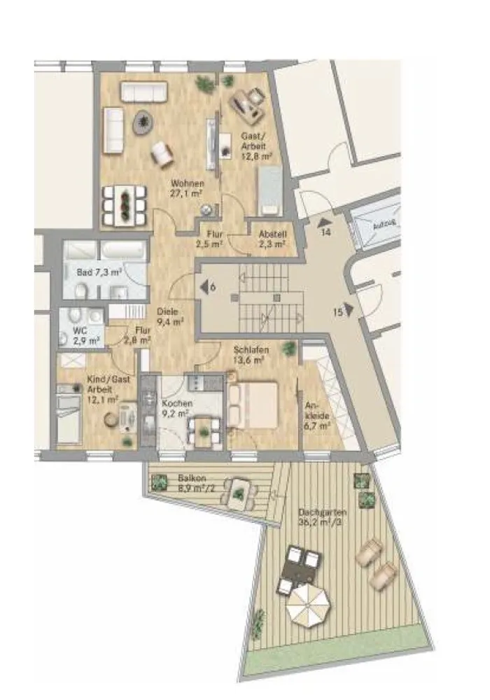 4 Zimmer Wohnung mit 128 m² in Dresden – Bild 11