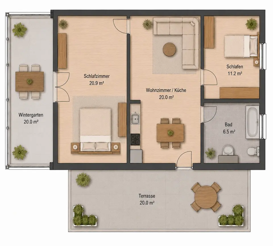 3 Zimmer Wohnung mit 70 m² in Wolfsburg – Bild 5