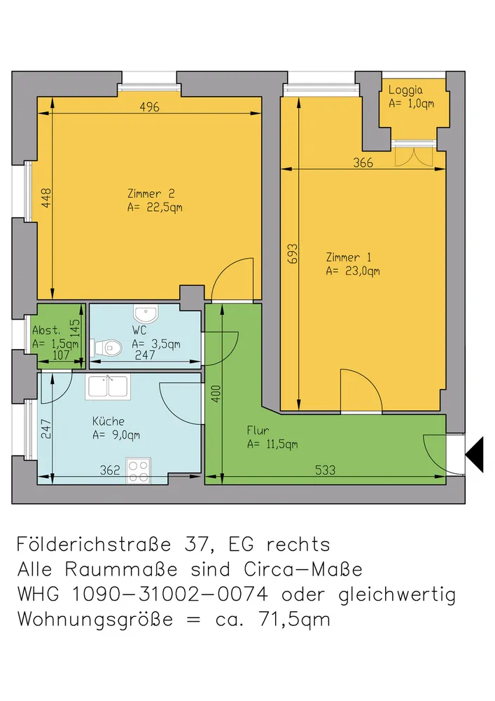 2 Zimmer Wohnung mit 73 m² in Berlin – Bild 2
