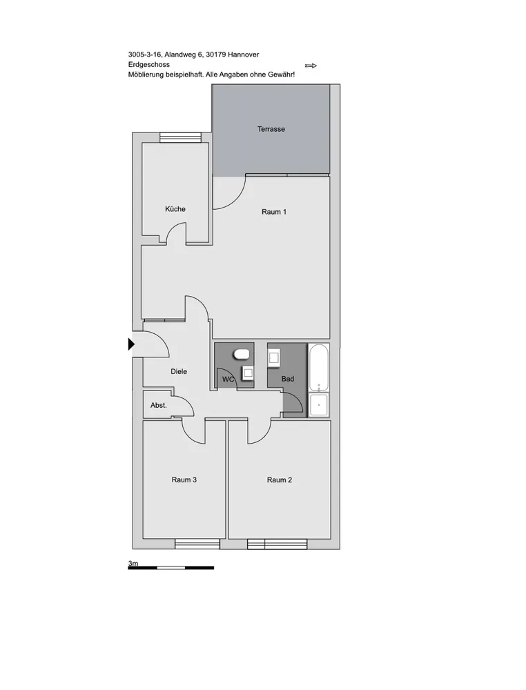 3 Zimmer Wohnung mit 87 m² in Hannover – Bild 2