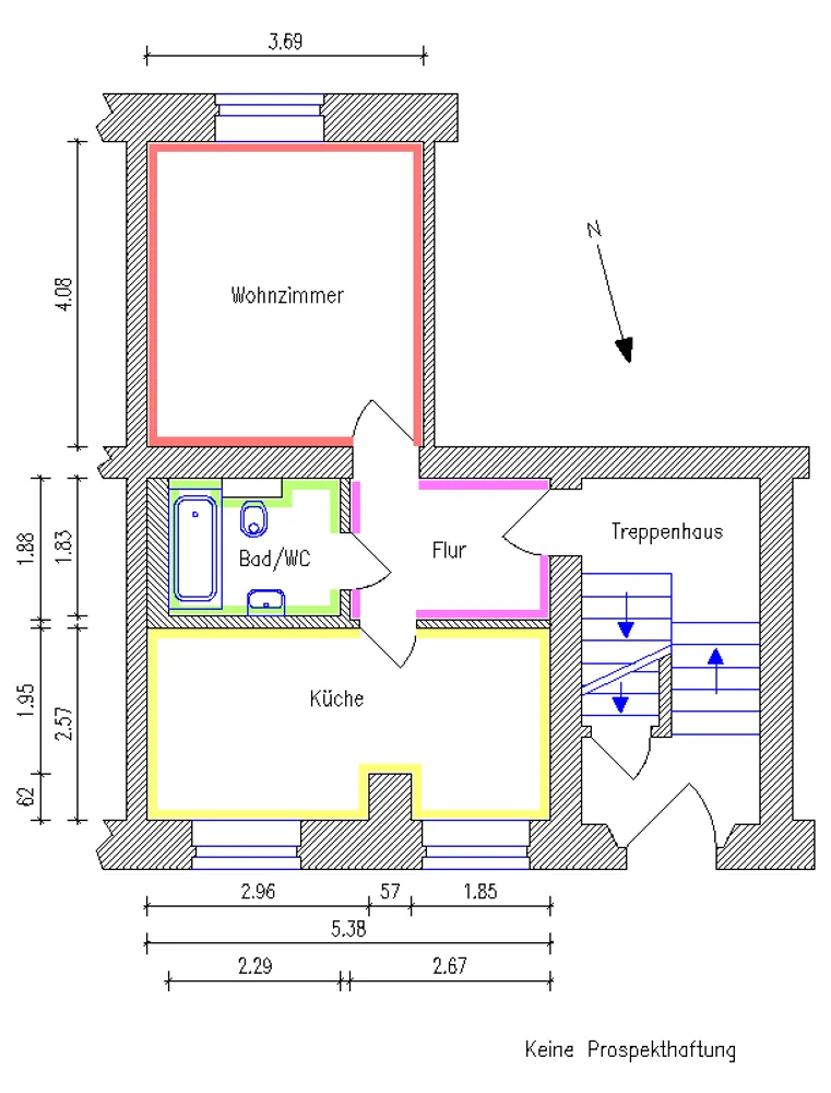 1 Zimmer Wohnung mit 38 m² in Chemnitz – Bild 2