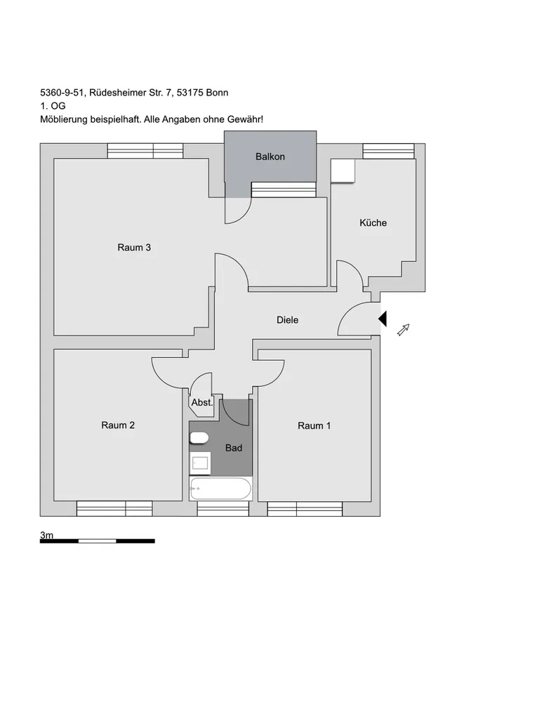 3 Zimmer Wohnung mit 70 m² in Bonn – Bild 8