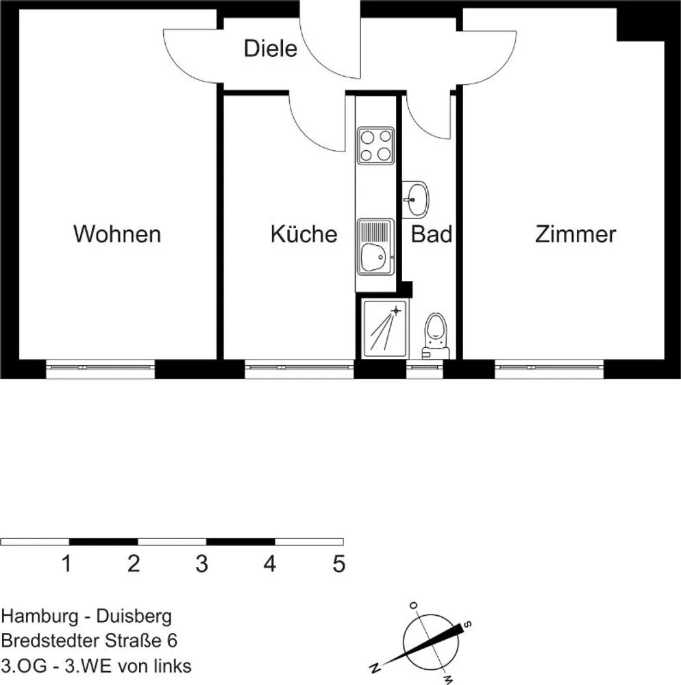 2 Zimmer Wohnung mit 46 m² in Hamburg – Bild 9