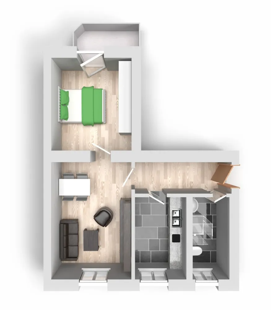 2 Zimmer Wohnung mit 50 m² in Halle (Saale) – Bild 10