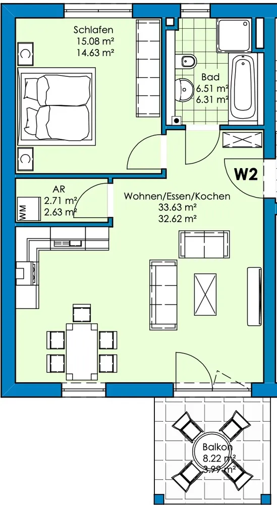 2 Zimmer Wohnung mit 60 m² in Wiesbaden – Bild 12