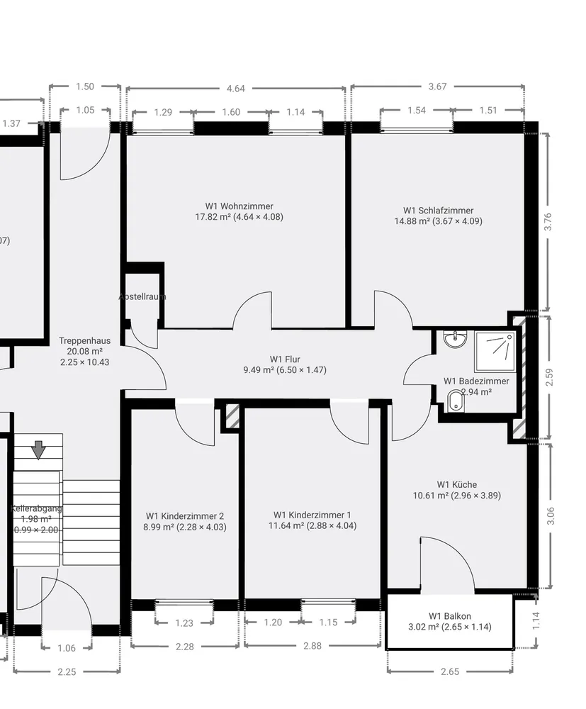 4 Zimmer Wohnung mit 79 m² in Darmstadt – Bild 3